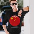 中国国旗サークル 中国人と中国を愛する方 長袖Tシャツ 彼への贈り物