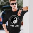 太極拳の心と体の健康のための陰陽師 長袖Tシャツ 彼への贈り物