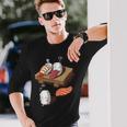 寝ぼける 寿司 すし えび サーモン まぐろ 長袖Tシャツ 彼への贈り物
