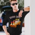 寿司猫 まぐろ 酒たまご 長袖Tシャツ 彼への贈り物