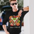 日本産 フルーツサンドイッチ イチゴ キウイ みかん 日本 長袖Tシャツ 彼への贈り物
