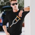 松葉杖 長袖Tシャツ 彼への贈り物