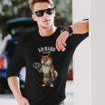柴犬 筋トレ ダンベル付き フィットネスジム 長袖Tシャツ 彼への贈り物