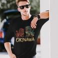 沖縄ジャパン シーサーガーディアンライオンズ 沖縄 日本土産 長袖Tシャツ 彼への贈り物