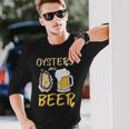 牡蠣とビール 長袖Tシャツ 彼への贈り物