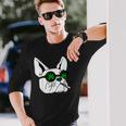 犬のサングラス喫煙420クールな雑草大麻マリファナ 長袖Tシャツ 彼への贈り物