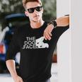 犬の顔のデザイン The Dog Face 長袖Tシャツ 彼への贈り物