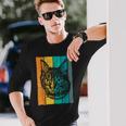 猫、レトロ 長袖Tシャツ 彼への贈り物