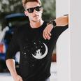 猫の家族 月の絵柄 メンズ レディース 子供 長袖Tシャツ 彼への贈り物