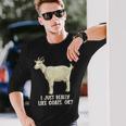 私は本当にヤギが好きです 長袖Tシャツ 彼への贈り物