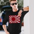 第二次世界大戦 戦争旗 日本国旗 チェスト レトロ ヴィンテージ ワッペン バッジ 長袖Tシャツ 彼への贈り物