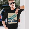 航空機愛好家のためのクールな旅客機飛行機コスチューム。 長袖Tシャツ 彼への贈り物