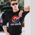 航空高麗 北朝鮮航空母艦 ソビエトツポレフ キム・ジョン 長袖Tシャツ 彼への贈り物
