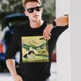 面白いtシャツ 猫 ネコ 温泉 メンズ 猫好き グッズ おもしろ 面白い 服 ネタ 猫の下僕 浮世絵 長袖Tシャツ 彼への贈り物