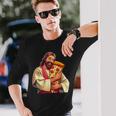 面白いイエスピザ愛好家クリスチャンユーモアtシャツ ピザジョーク 長袖Tシャツ 彼への贈り物