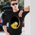 面白いセキセイインコ イエロー セキセイインコ ペット 鳥好きのギフト 長袖Tシャツ 彼への贈り物