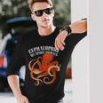 頭足類 タコ イカ 大ダコ 海洋学 長袖Tシャツ 彼への贈り物
