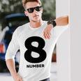 8 数字 長袖Tシャツ 彼への贈り物