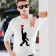 Asl Bigfoot I Love Youign Language Bigfoot I Love You Asl 長袖Tシャツ 彼への贈り物