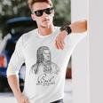 Bach German Composerバッハ、ドイツの作曲家、音楽家、クラシカル 長袖Tシャツ 彼への贈り物