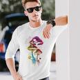 Colorful Minimalic Drippingkull 長袖tシャツ 長袖Tシャツ 彼への贈り物
