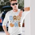 Dad Of Theweet One クッキーとミルク 1歳の誕生日パーティー 長袖Tシャツ 彼への贈り物
