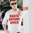 Death Before Disco Inspired メンズ レディース 80年代レトロ 長袖Tシャツ 彼への贈り物