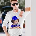 Decoy 愛犬 子犬 デコピン Decoy Kooikerhondje Puppy 長袖Tシャツ 彼への贈り物