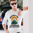 Destroy The Patriarchy Not The Planet フェミニスト フェミニズム 長袖Tシャツ 彼への贈り物