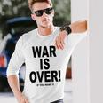 Exclusive War Is Over ご希望の場合限定ブラックプリント 長袖Tシャツ 彼への贈り物