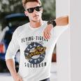 Flying Tigersquadron 第二次世界大戦ヴィンテージ記章 バックプリント 長袖Tシャツ 彼への贈り物