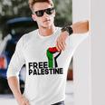 Free Palestine パレスチナの旗無料パレスチナ 長袖Tシャツ 彼への贈り物