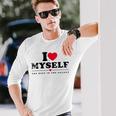 I Love Myself I Heart Myself 長袖Tシャツ 彼への贈り物