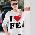 I Heart Fe Initials I Love FE First And Last Name F E 長袖Tシャツ 彼への贈り物