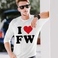 I Heart Fw Initials I Love FW First And Last Name F W 長袖Tシャツ 彼への贈り物