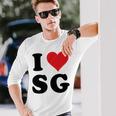 I Heartg イニシャル I LoveG 姓 G 長袖Tシャツ 彼への贈り物