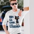 Katze Bin Da 'T Losgehen ファニーステートメントキャット 長袖Tシャツ 彼への贈り物