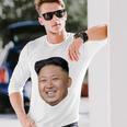 Kim Jong Un Big Face ロケットマン 北朝鮮パロディ 長袖Tシャツ 彼への贈り物