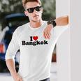 I Love Heart Bangkok タイ Bk Bkk 長袖Tシャツ 彼への贈り物