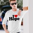 I Love Heart Hope Namee On A 長袖Tシャツ 彼への贈り物