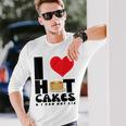 I Love Heart ホットケーキ パンケーキ Flapjacks Can Not Lie Foodie 長袖Tシャツ 彼への贈り物
