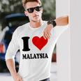 I Love Malaysia 長袖Tシャツ 彼への贈り物