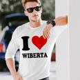 I Love Wiberta 長袖Tシャツ 彼への贈り物