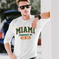 Miami Property 305 ストリートウェア マイアミシティカルチャースタイル 長袖Tシャツ 彼への贈り物