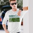 Modern C リッチなナチュラルビットとバイトプログラミング 長袖Tシャツ 彼への贈り物