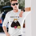 Neko おにぎりおむすび おにぎりの猫 日本食好き。 長袖Tシャツ 彼への贈り物
