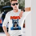 Paws Cat Lover ホラー映画 パロディ 長袖Tシャツ 彼への贈り物