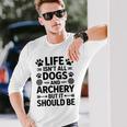 Perros Y Tiro Con Arco Arquero Divertido Tiro Con Arco Camiseta de manga larga Regalos para él