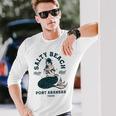 Salty Beach Port Aransas テキサス マーメイドシャツ ダイブバー オイスター 長袖Tシャツ 彼への贈り物