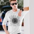 Snirt ビットコイン モチーフ ビットコイン ビットコインカップ 長袖Tシャツ 彼への贈り物